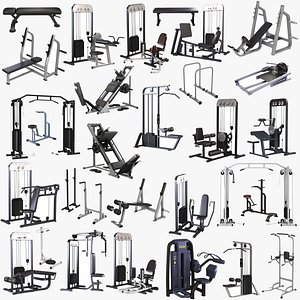 GYM Weightlifting Machine 30 in 1 Collection 3D model