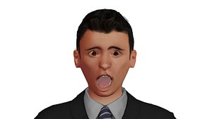 Male teenager in suit