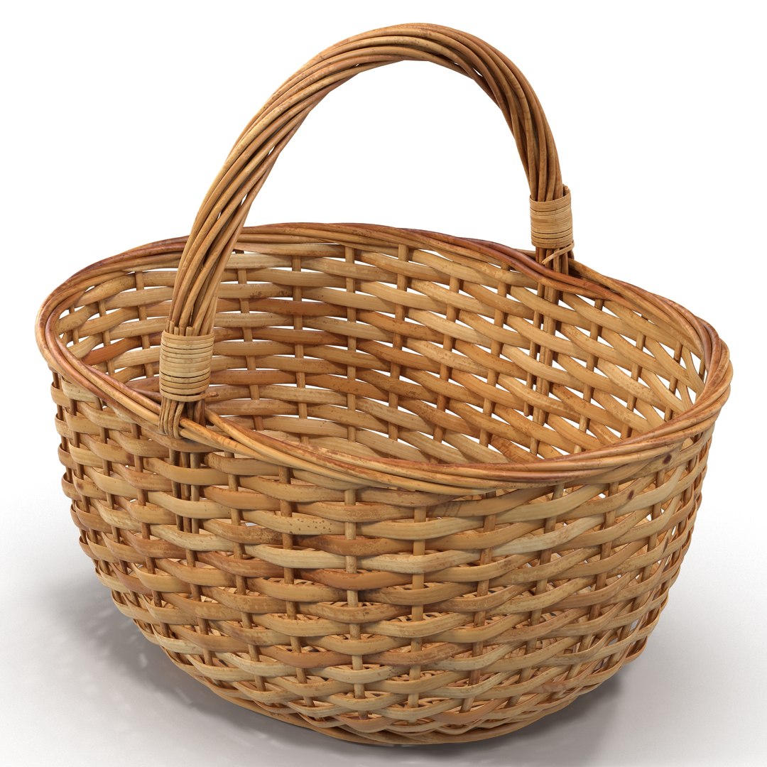 Straw Basket 3D model preview