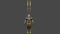 Yellow jacket Low-poly