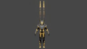 Yellow jacket Low-poly