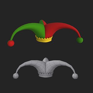 3D model Jester hat 02