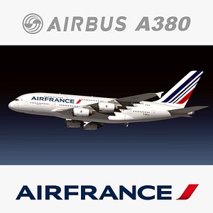 airbus air france 3d model