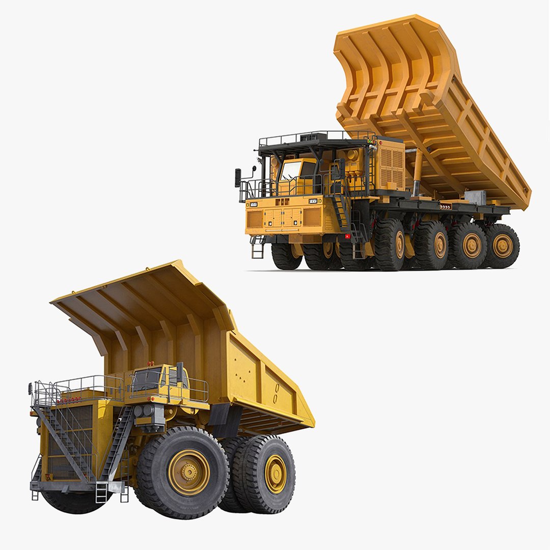 Big Trucks Rigged 3D Models Collection 3D model preview