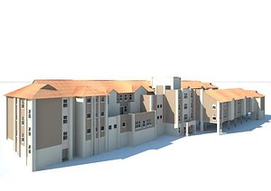 apartment complex 3d model