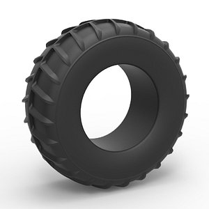 3D model Diecast Dune buggy rear tire 15 Scale 1 to 25