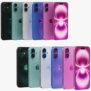3D model iPhone 16 and 16 Plus