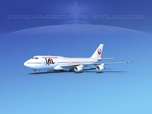 airline boeing 747-400 747 aircraft 3ds