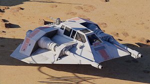 3D Star Wars Snowspeeder model