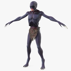 creature t pose fur 3D model