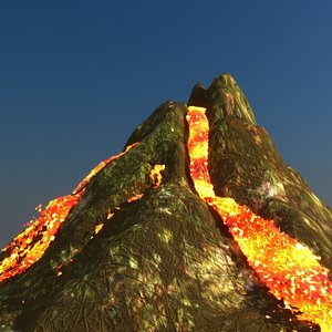 Volcanic Eruption [V-Ray+Scanline+Low-Poly+bonus]