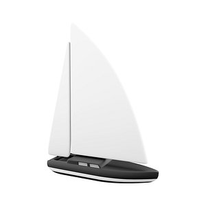 3d travel boat icon