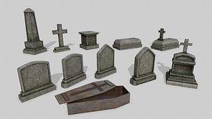 Tombstone Set 3D model