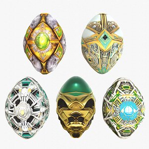 Cyberpunk Egg Pack 3D model