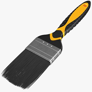 Detailed Paint Brush Black Hair