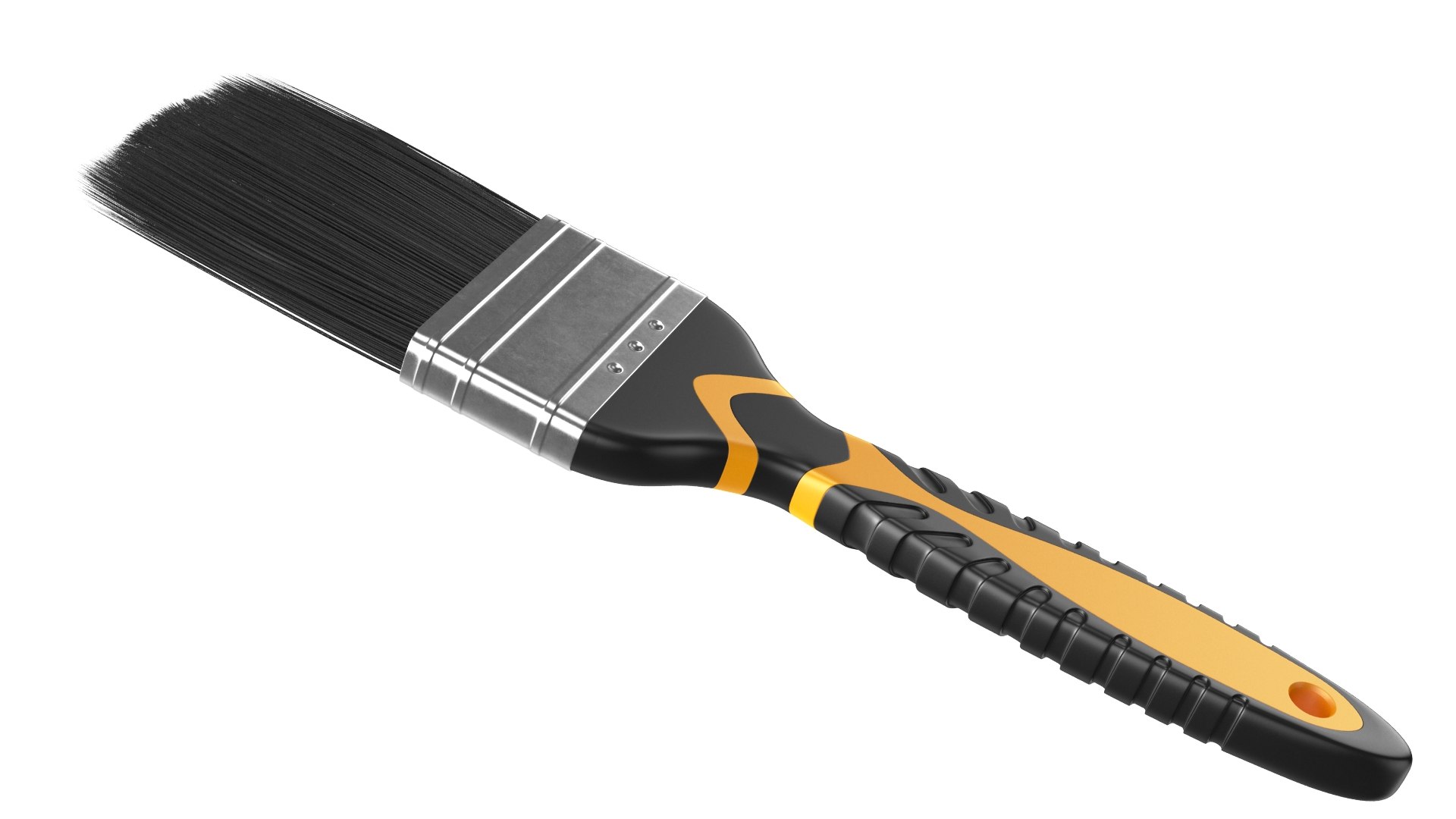 3D Detailed Paint Brush Black Hair model TurboSquid 2084193