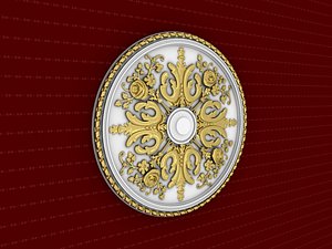 3D rosette decorative molding