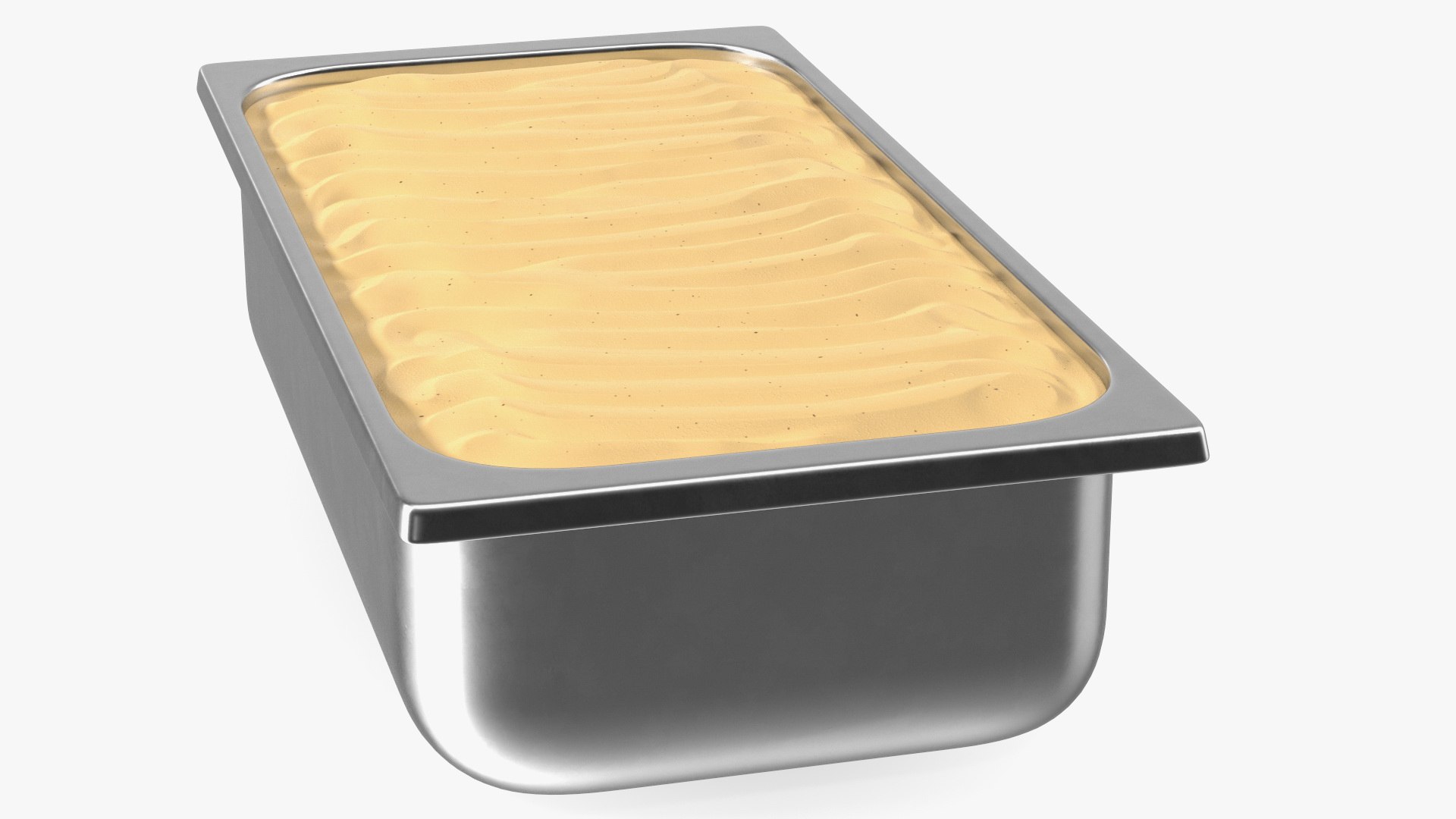Caramel Ice Cream Tray Untouched Surface 3D model preview
