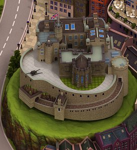 old gothic medieval 3D model