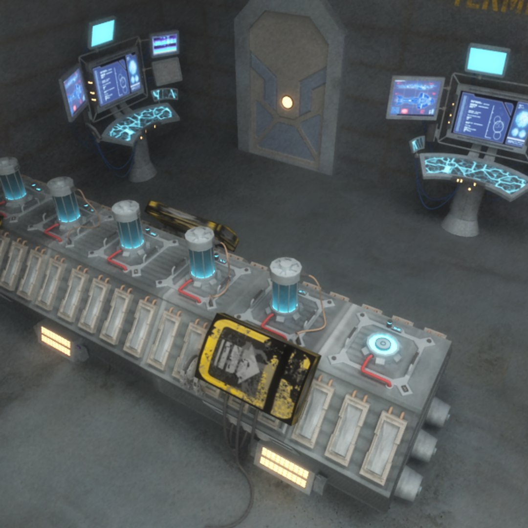 scene terminal computers 3d model