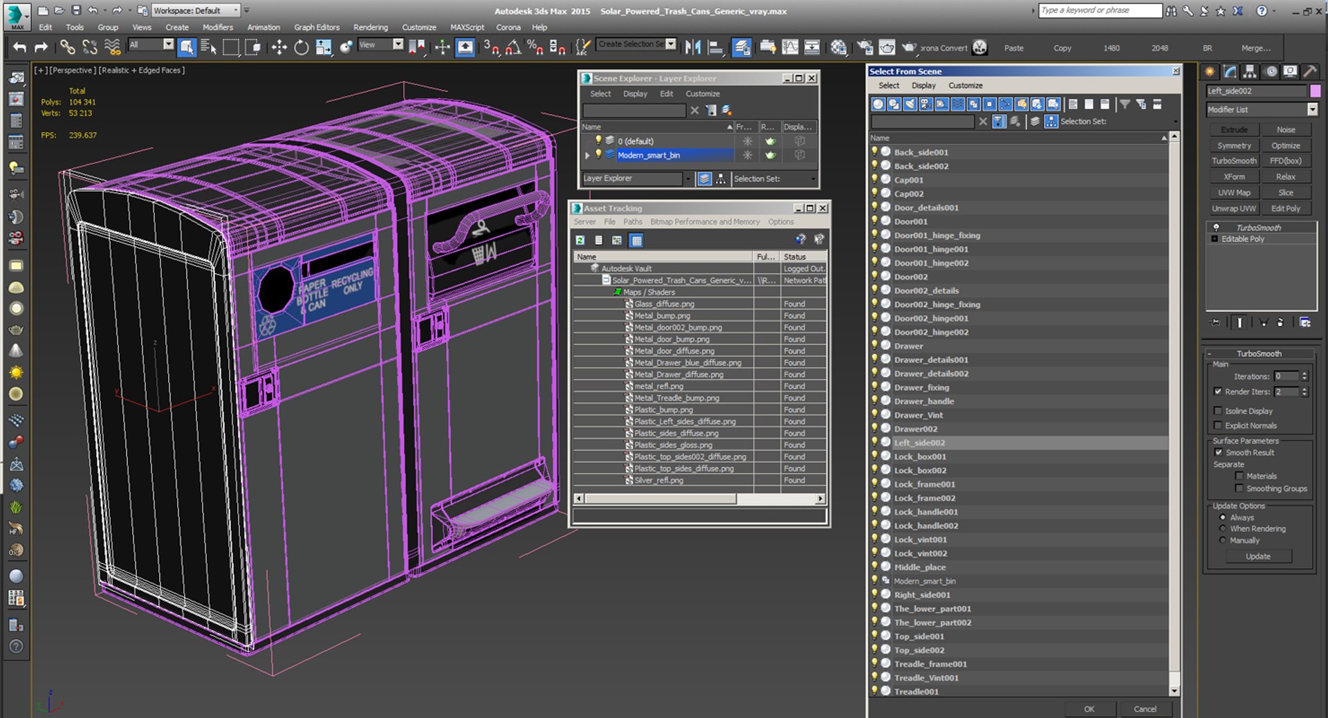 3D solar powered trash cans Circuit Diagram
