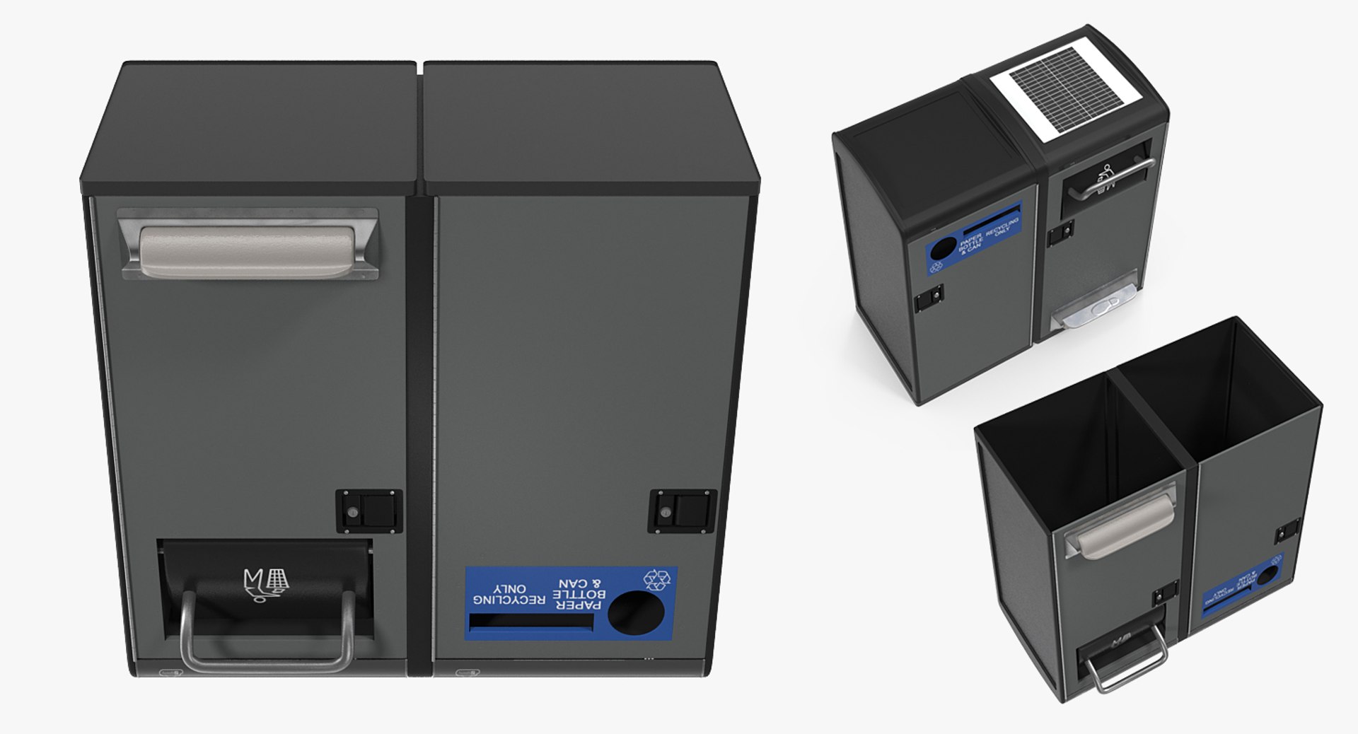 3D Solar Powered Trash Cans Circuit Diagram