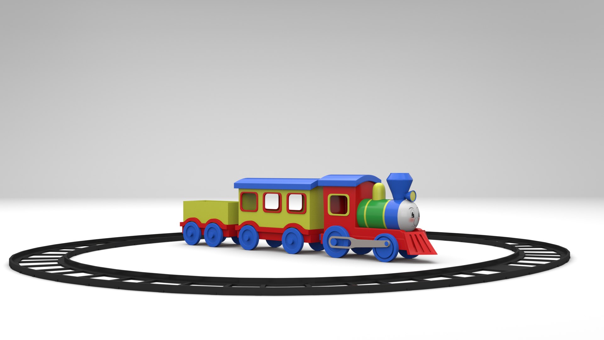 Toy Train Model - TurboSquid 2487366