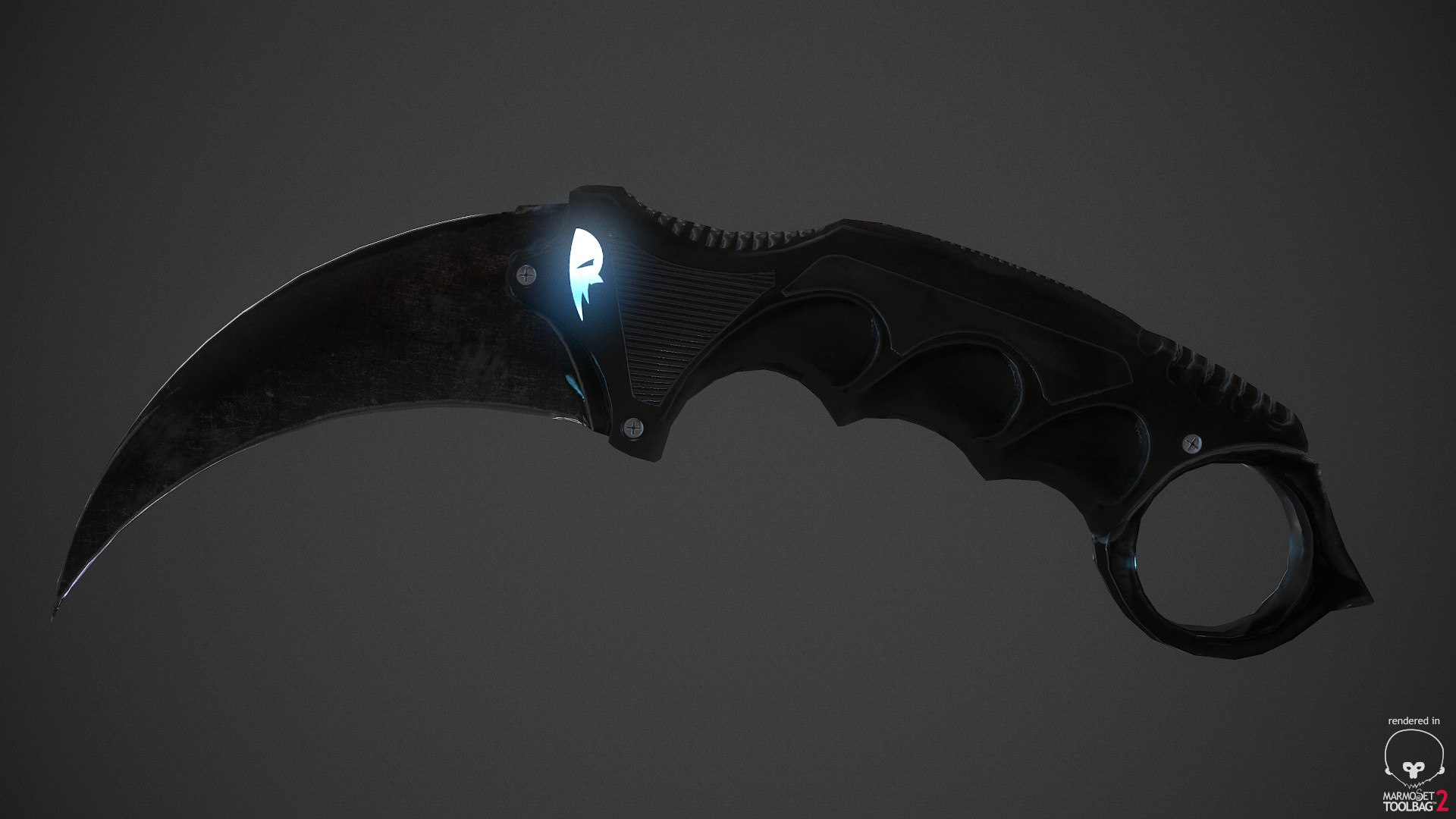 3d model karambit knife