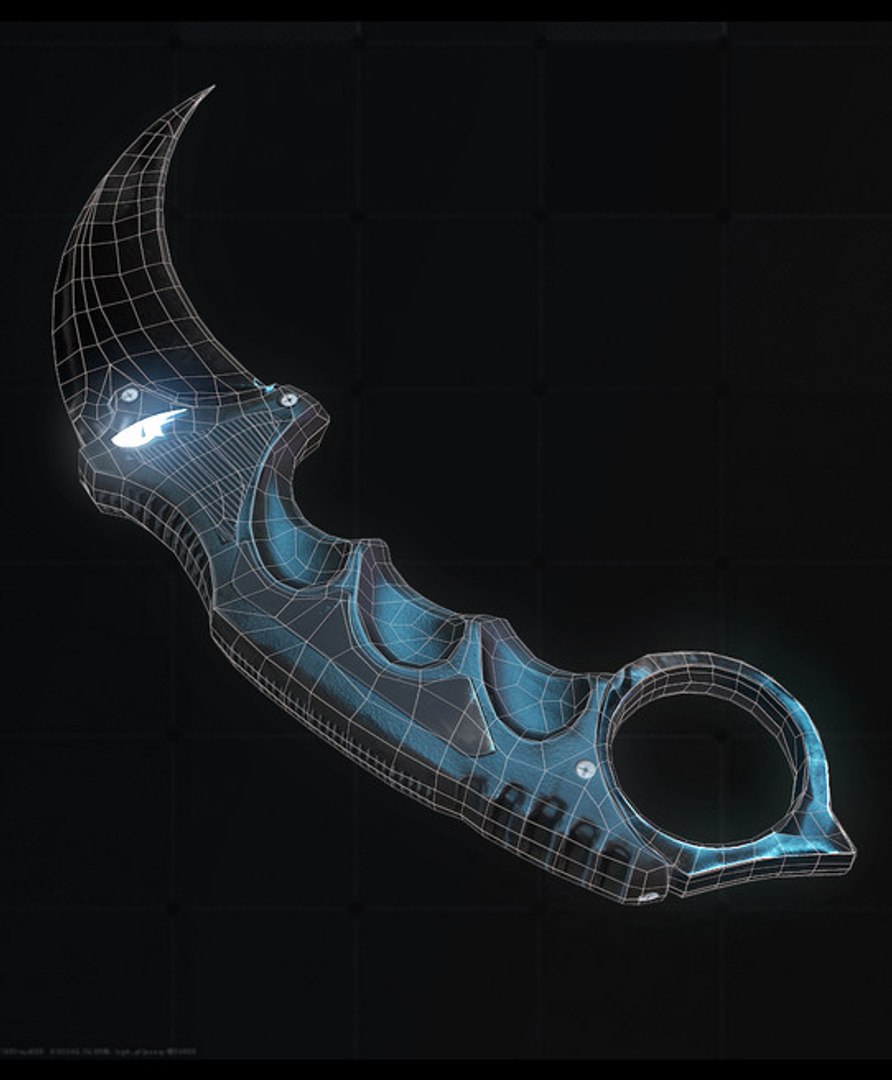 3d model karambit knife