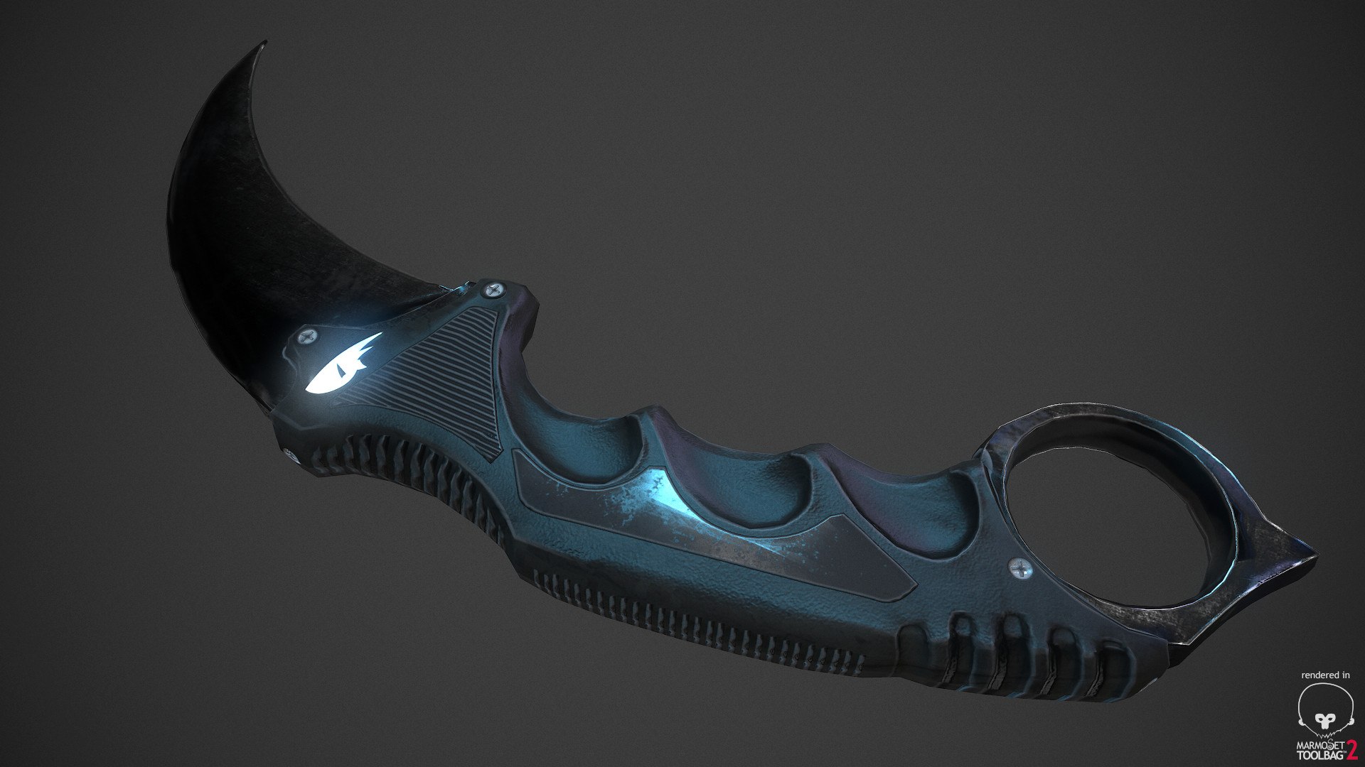 3d model karambit knife