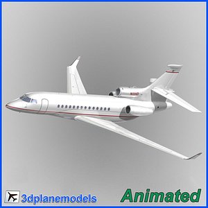 3d dassault falcon 7x private model