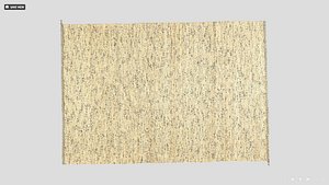 High-Precision Fabric Persian Rug 3D model 01
