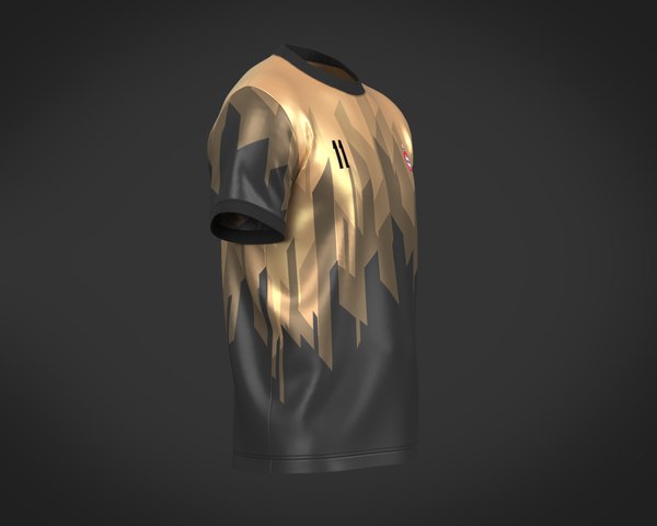 3D Soccer Football Black and Brown Jersey Player-11 - TurboSquid