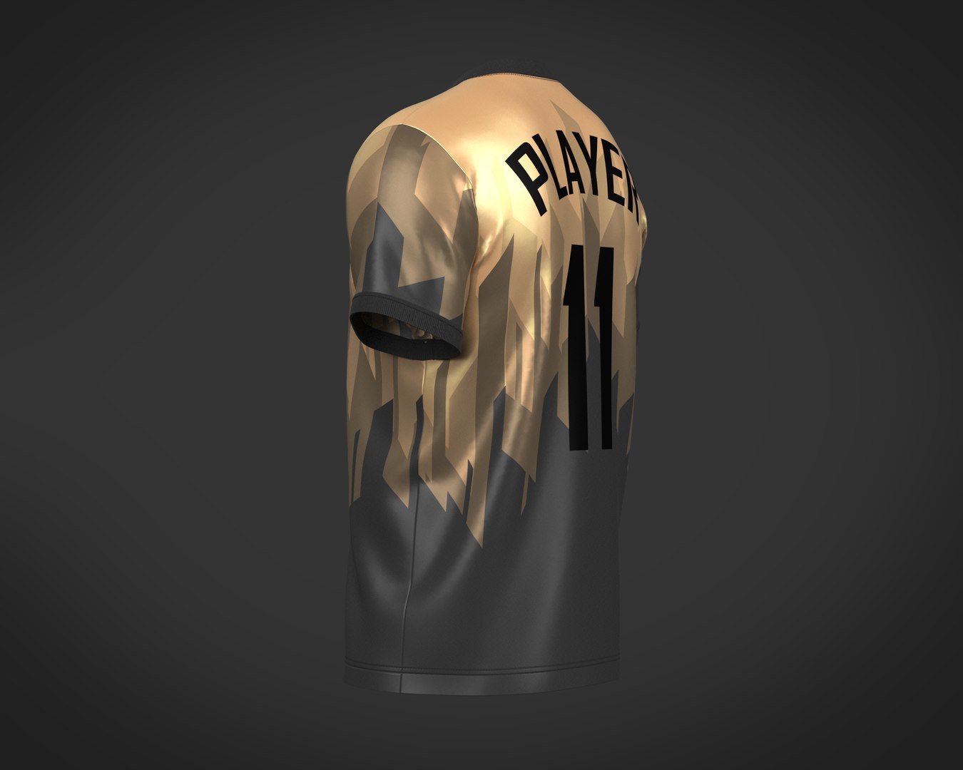 3D Soccer Football Black and Brown Jersey Player-11 - TurboSquid