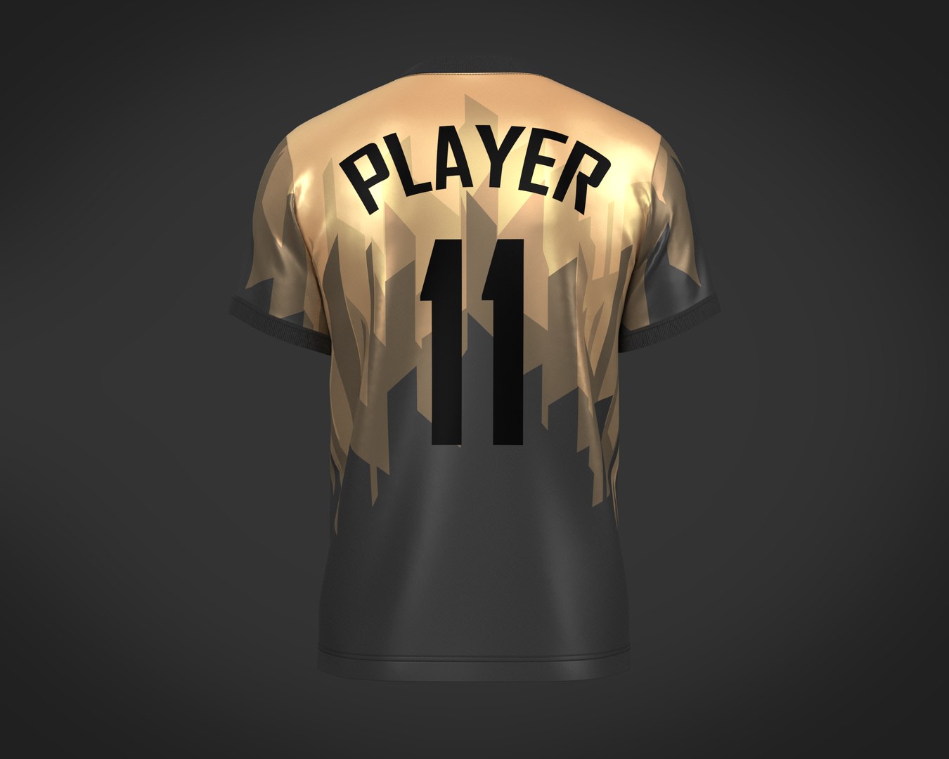 Soccer Football Black with yellow Jersey Player-11 3D model - TurboSquid  2036666