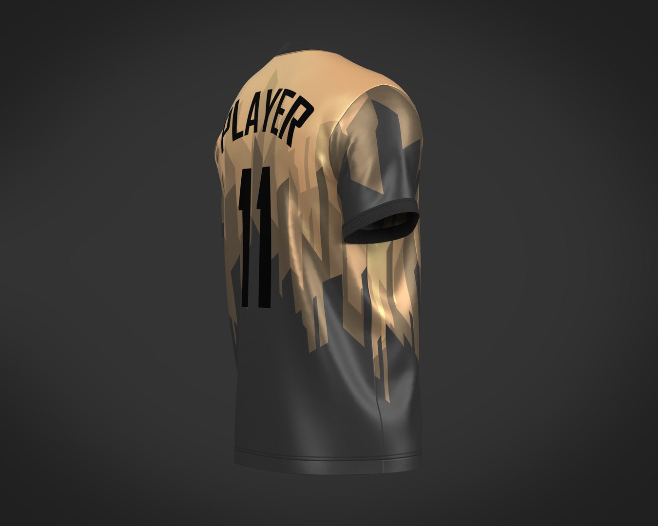 Soccer Football Black and Brown Jersey Player-11 | 3D model