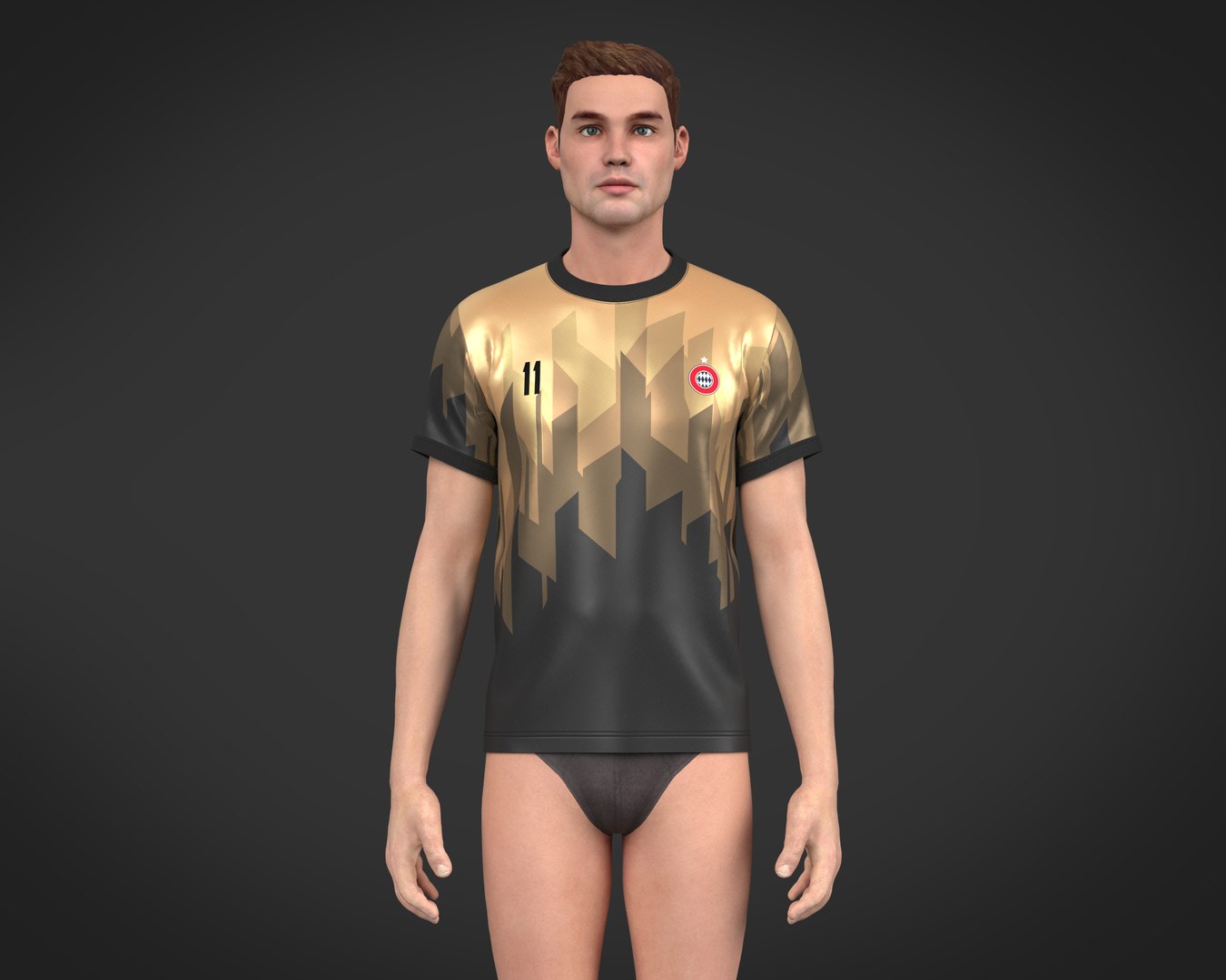 Soccer Football Black with yellow Jersey Player-11 3D model - TurboSquid  2036666