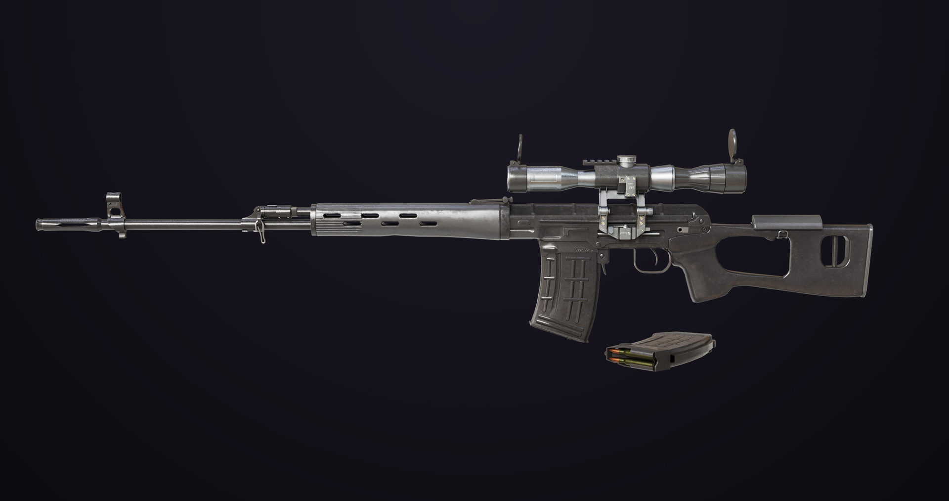 3D Sniper Rifle 01 Black Rig All PBR Unity UE Textures - TurboSquid 2258722