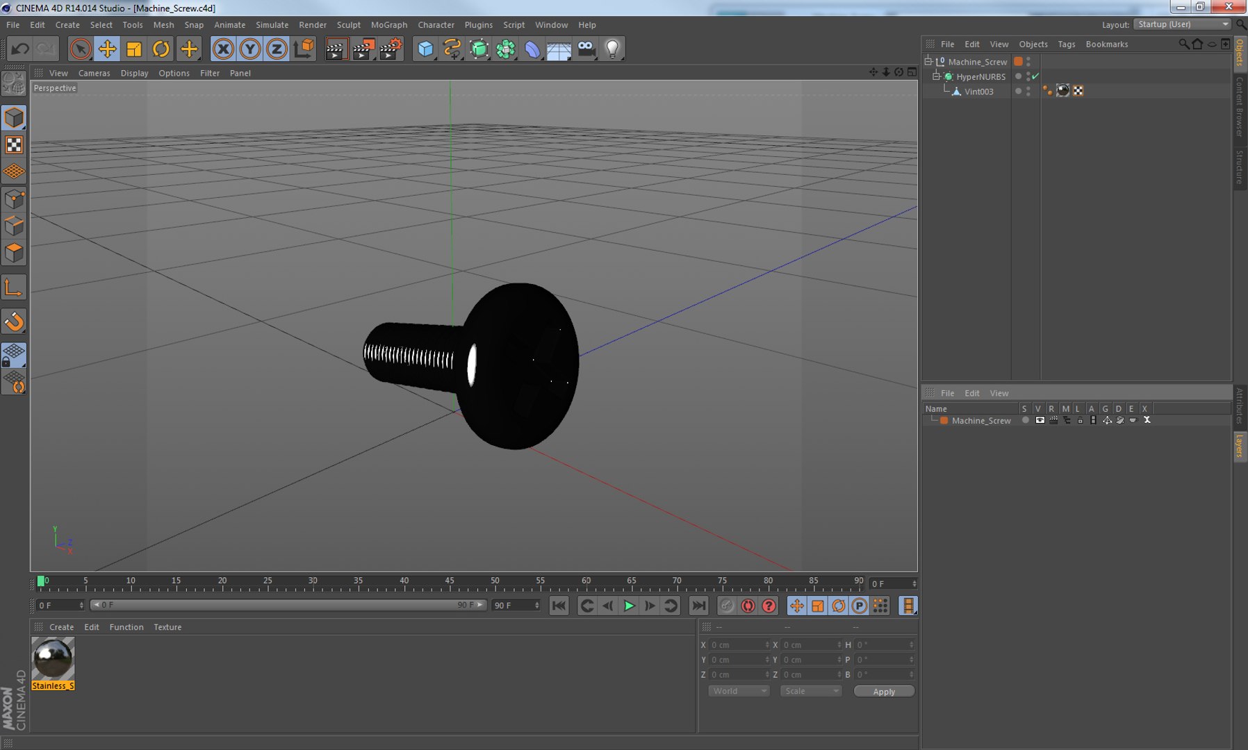 3D Machine Screw Model - TurboSquid 1253350