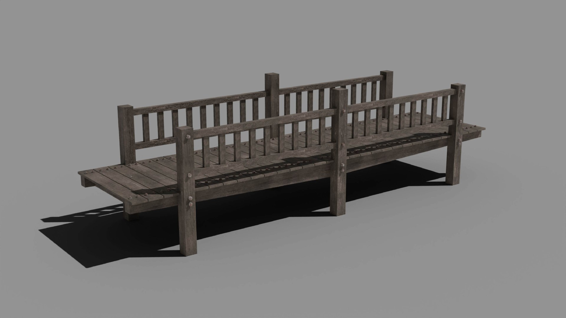 3D Bridge Old Wooden Model - TurboSquid 2328375