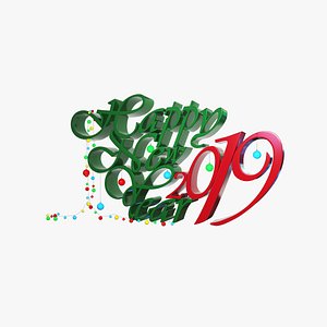 3D happy new