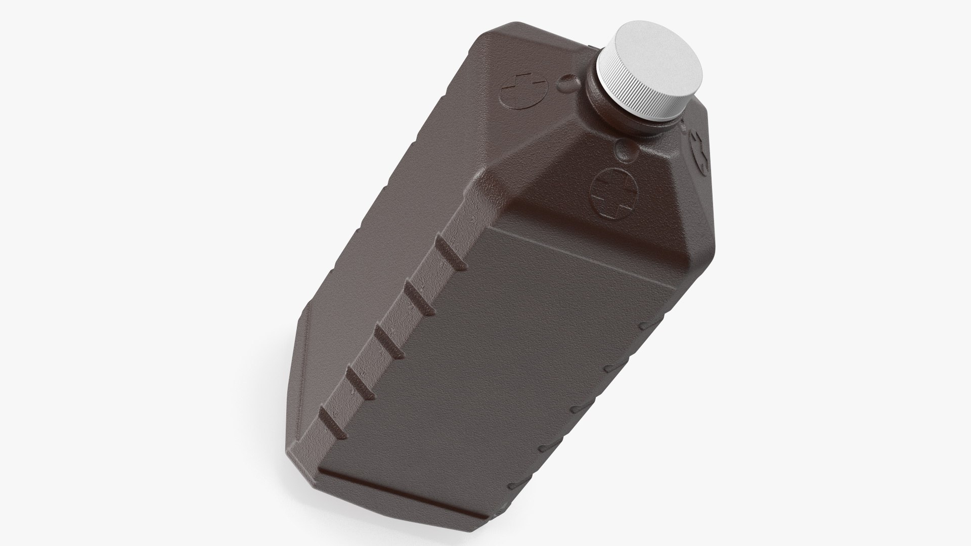 Plastic Pharmaceutical Container Brown 3D model for industrial visualization, technical presentation, simulation, product rendering, and animation