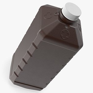 Plastic Pharmaceutical Container Brown 3D