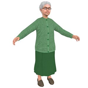 old woman 3D model