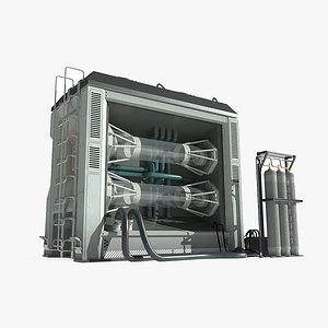 Future science fiction particle extractor 3D model