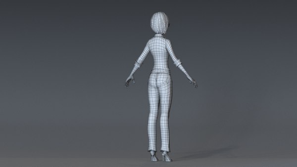 Business woman cartoon 3D model - TurboSquid 1453441