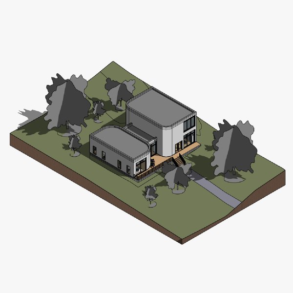 Rounded house - Revit model 3D model
