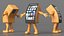 Costume Pubblicitario IPhone Arancio Rigged per Cinema 4D