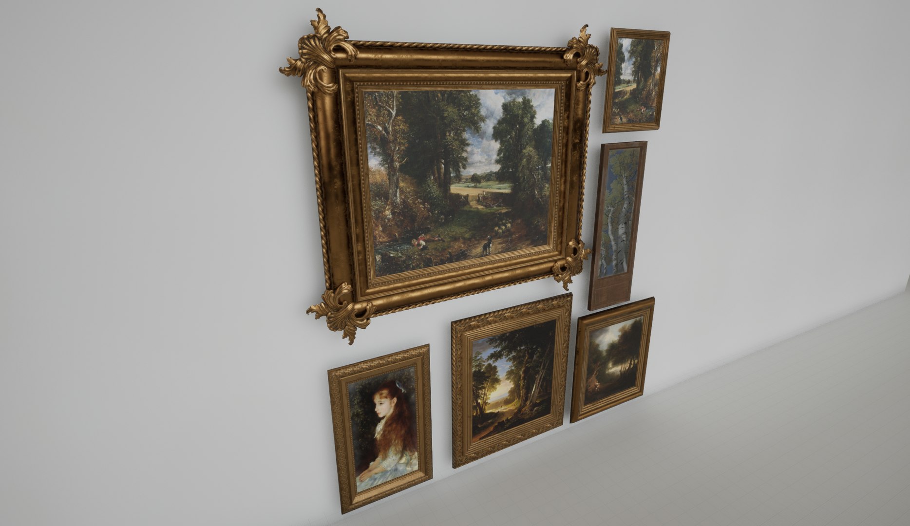 Antique Old Paintings 3D Model - TurboSquid 2030110