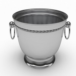 3D stainless steel party tub model